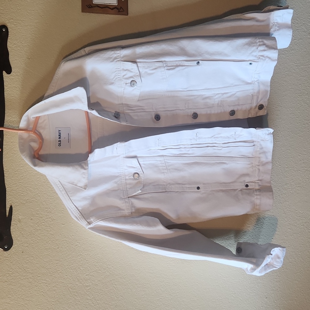 White jeans jacket